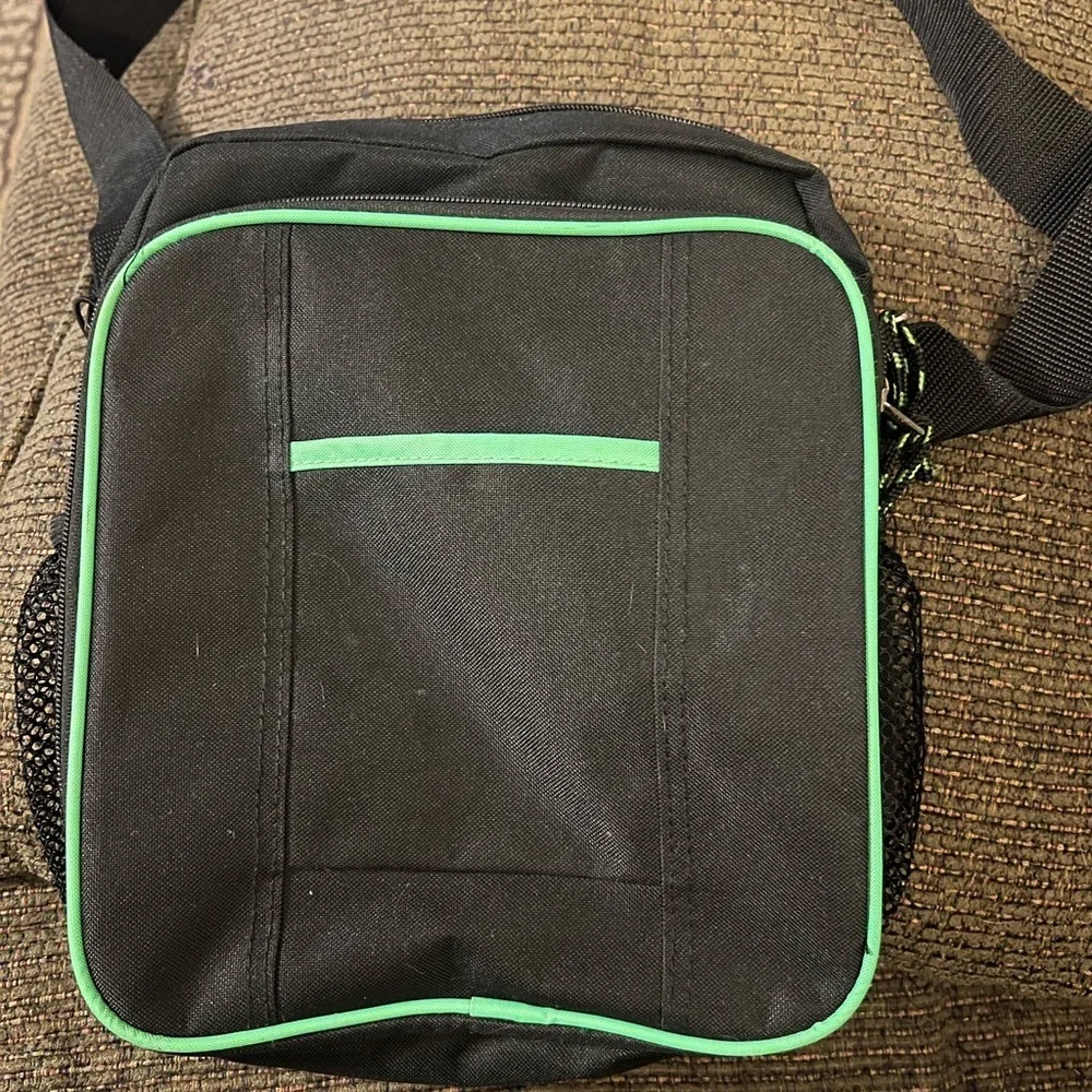Black and Green Men's Shoulder Bag
